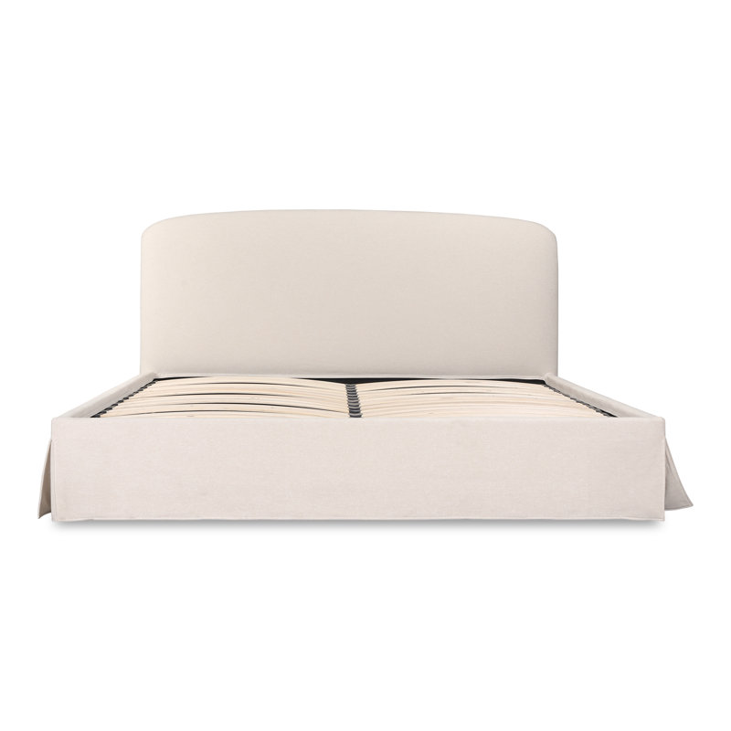 Windcrest Upholstered Platform Storage Bed, Queen, Cream