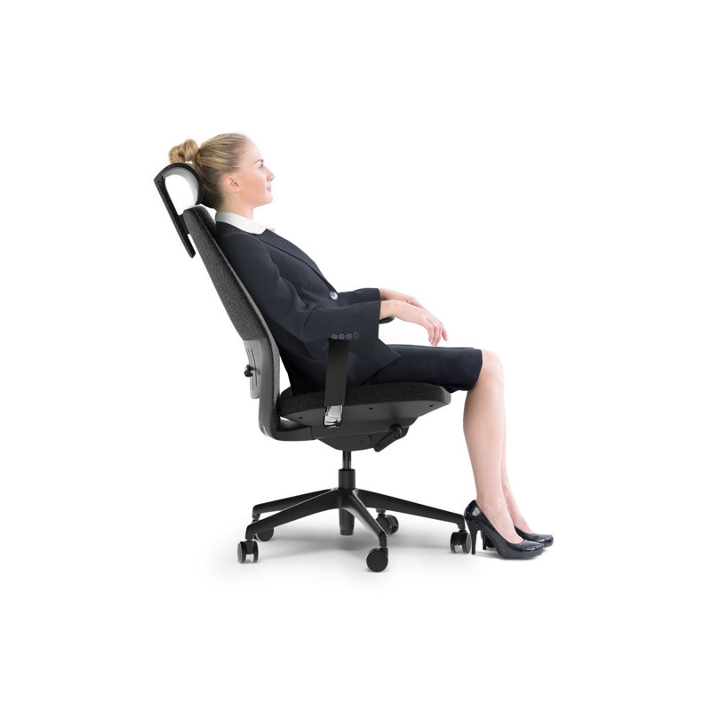 Coda Swivel Task Chair, Black