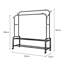 125cm Rolling Industrial Pipe Clothing Rack