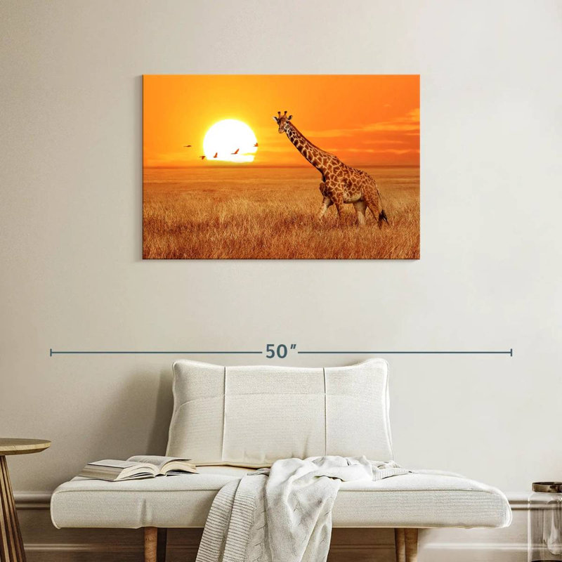 Big Sunset Giraffe, H 24 po x l 36 po