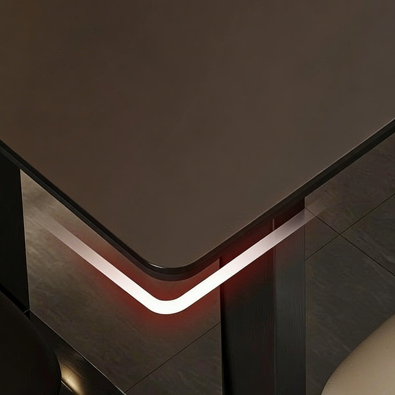 Table de salle à manger de style minimaliste de luxe, H 29,13 po x L 70,87 po x l 35,43 po