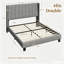 Upholstered Bed Frame with Channel Tufted Headboard-130850689-77082585