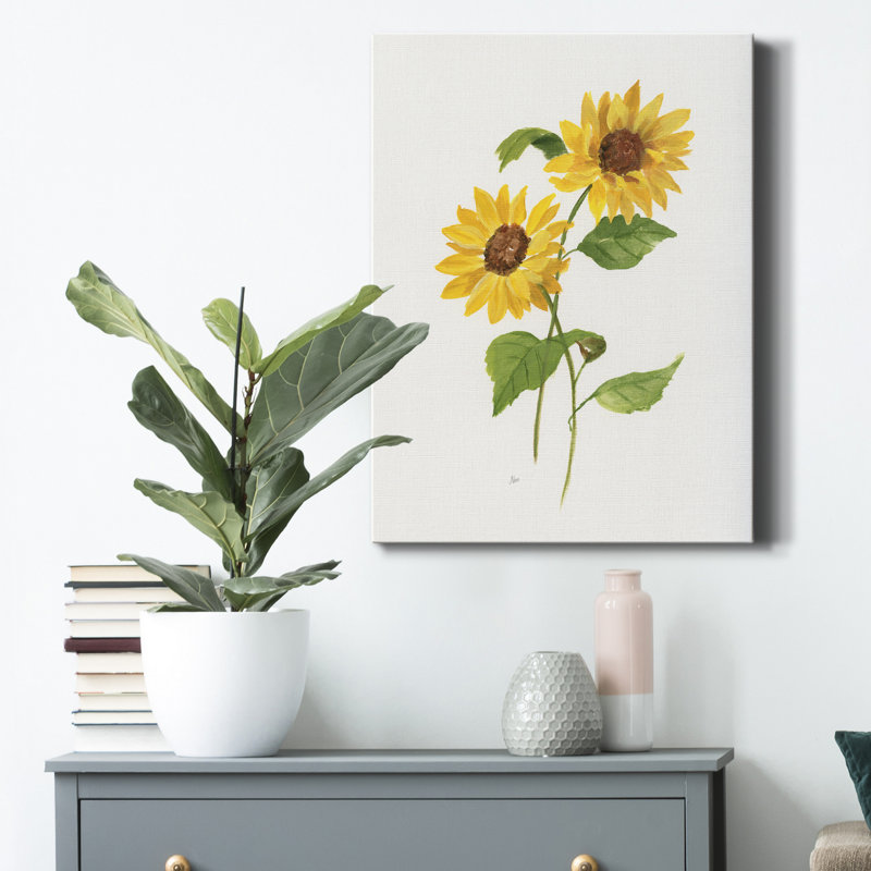 " Ochre Botanical III " by Nan, 12" H x 8" W x 1" D