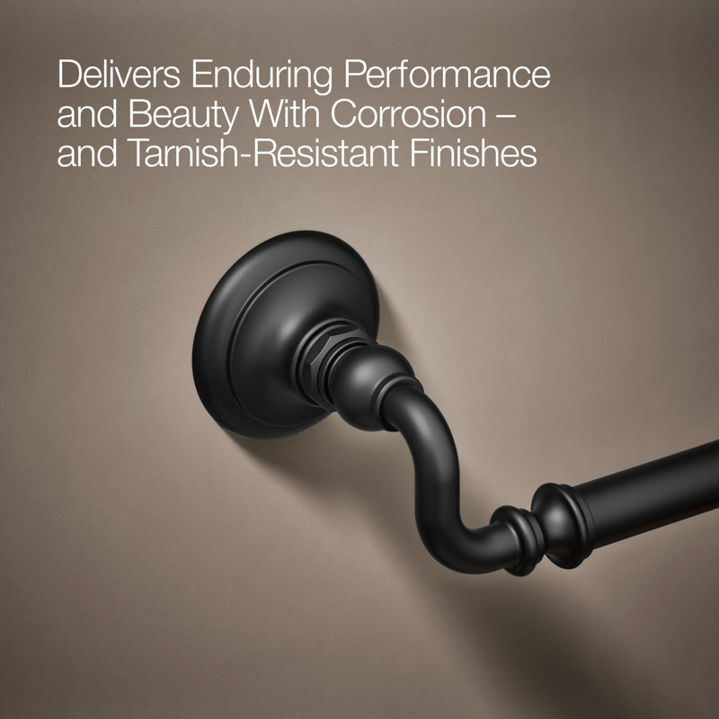 Artifacts® Wall Mounted Towel Bar, Matte Black, 3" H x 27" W x 3.5" D