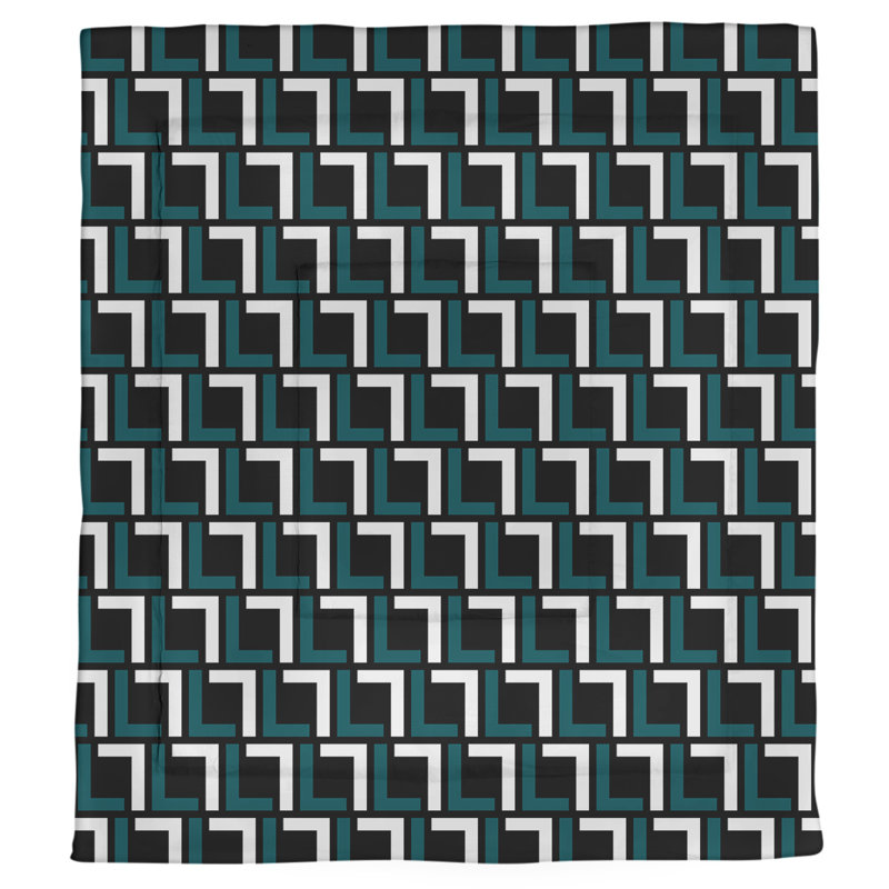 Édredon simple Football Luxury, Édredon simple TG, Midnight Green/White/Black