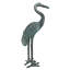 Curved Neck Crane Bronze Piped Statue-9559102