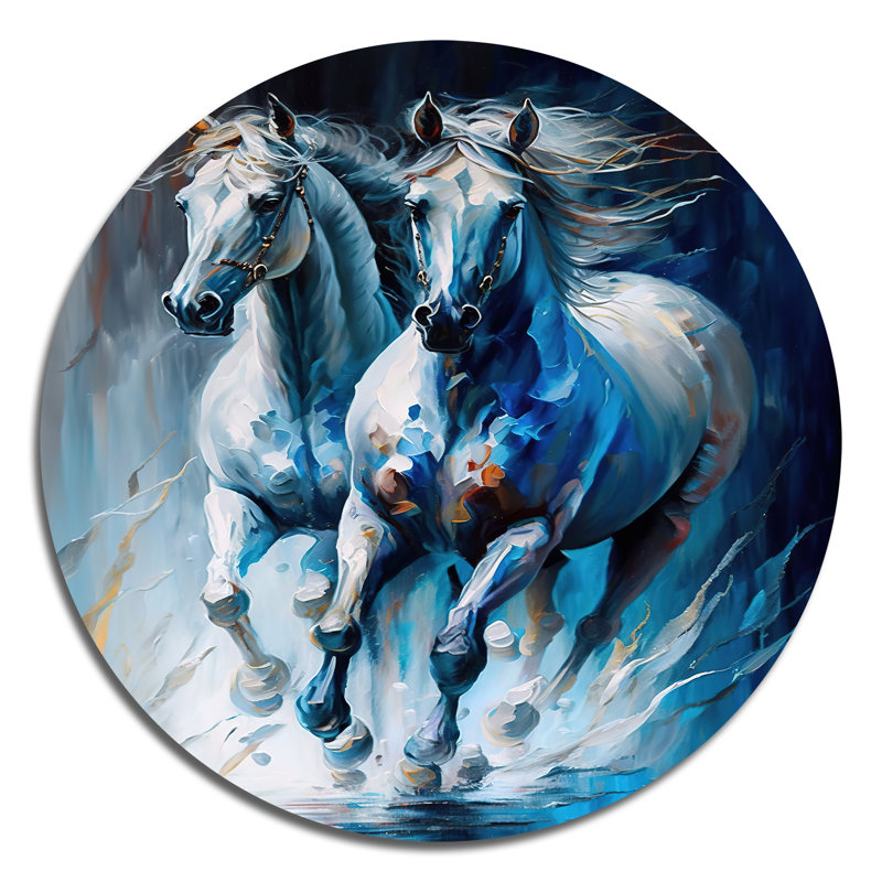 Markwon - animaux, art en métal rond, H 29 po x l 29 po
