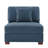 Milbrey Upholstered Navy Corduroy Armless Accent Chair with Pillow Back and Solid Wood Legs-583675133-595439994