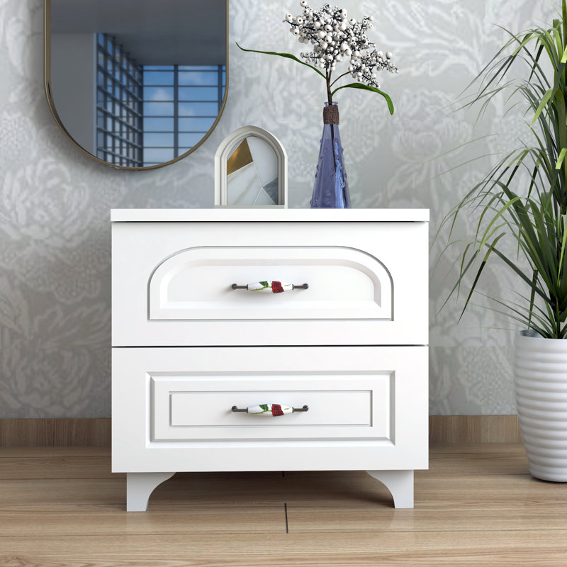 Kieth 45cm W Manufactured Wood Bedside Table