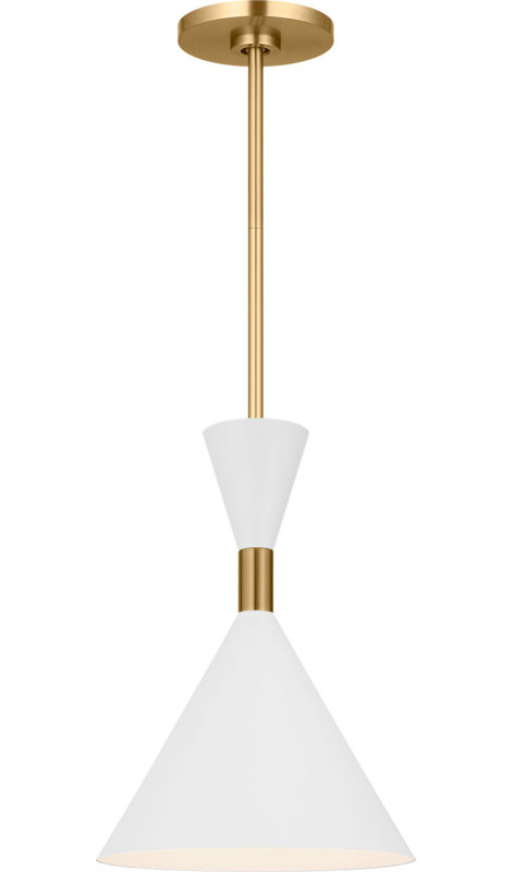 Bodhi Pendant, Burnished Brass, 14" H x 10" W x 10" D