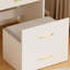 Bureau de coiffeuse 3 en 1 avec miroir ouvert, petit ensemble de coiffeuse avec bureau visible, coiffeuse compacte avec 3 tiroirs, coiffeuse pour chambre à coucher