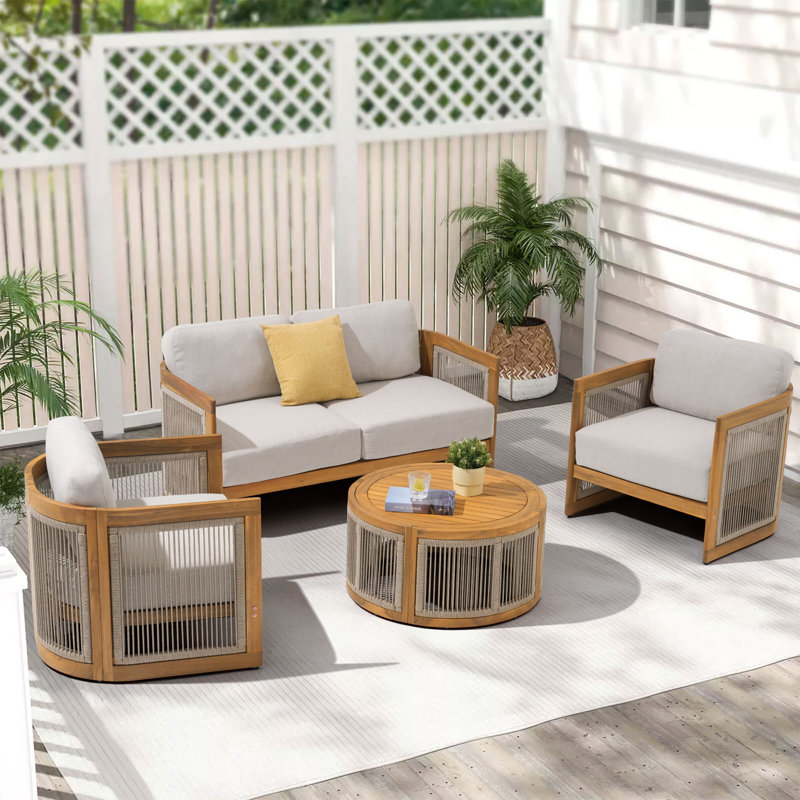 4 - Person Outdoor Seating Group With Cushions