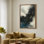 Art mural encadré, impressions murales abstraites rétro sur toile 16 po x 24 po