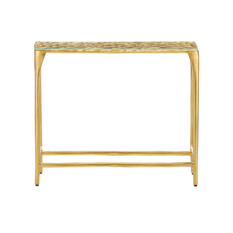 Honeycomb 36'' W Glass Console Table