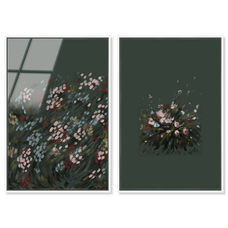 Subtle Universe Set Set by Oliver Gal, 31"H x 46"W, White Floater Frame