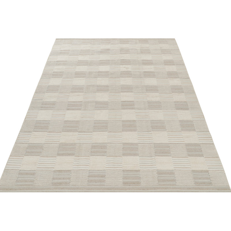 Scandinavian Wool Geometric Area Rug, Rectangle 12' x 16'