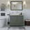 Ensemble de meuble-lavabo sur pied 36 po avec plateau en marbre et miroir assortis Ravenna