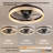 20” Flush Mount Ceiling Fan With Integrated Ring-Shaped LED Light, Brown Finish, 6-Speed Reversible Motor, Timer, Memory Function, Remote Included