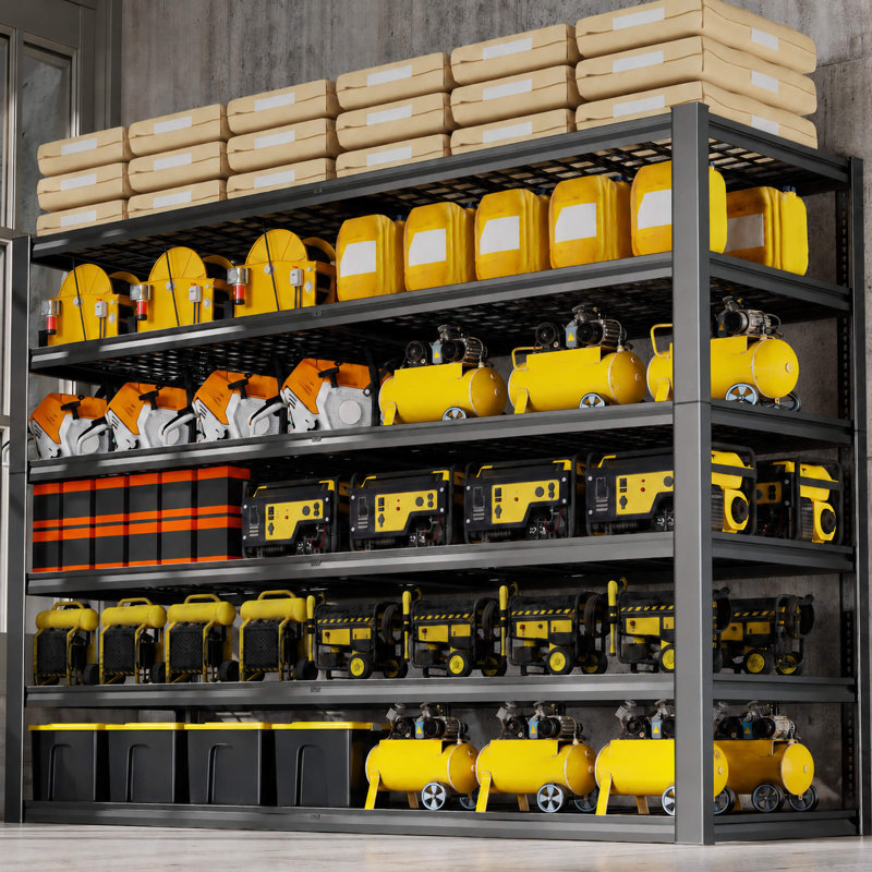 Étagères de garage robustes en métal avec tablettes de rangement réglables, H 84 po x l 65 po x P 24 po