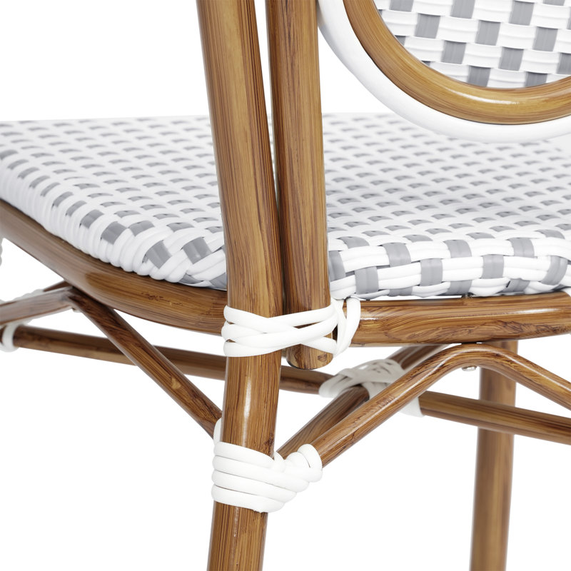 Chaises Paris empilables Cloquet, Blanc / gris / naturel, 1