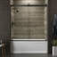 Levitysliding Bath Door, 62-In H X 56-5/8 - 59-5/8-In W, With 5/16-In Thick Crystal Clear Glass-1723744421