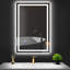  Miroir de salle de bain à DEL avec antibuée et luminosité-542540365
