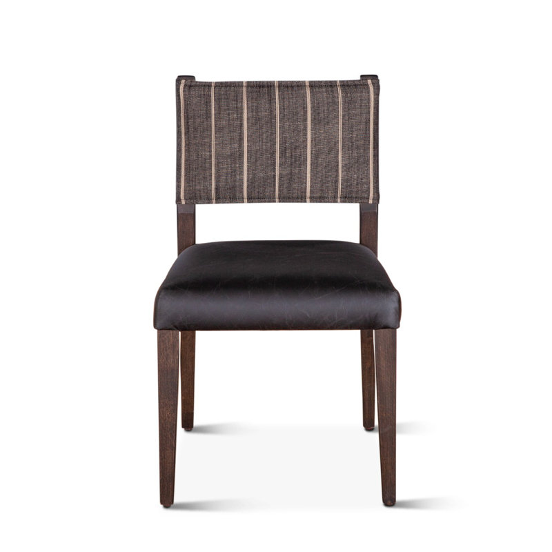 Chaise d'appoint rembourrée à dossier, Noir