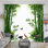 Rideau filtrant la lumière 2PCS Serene Bamboo Forest Koi Fish