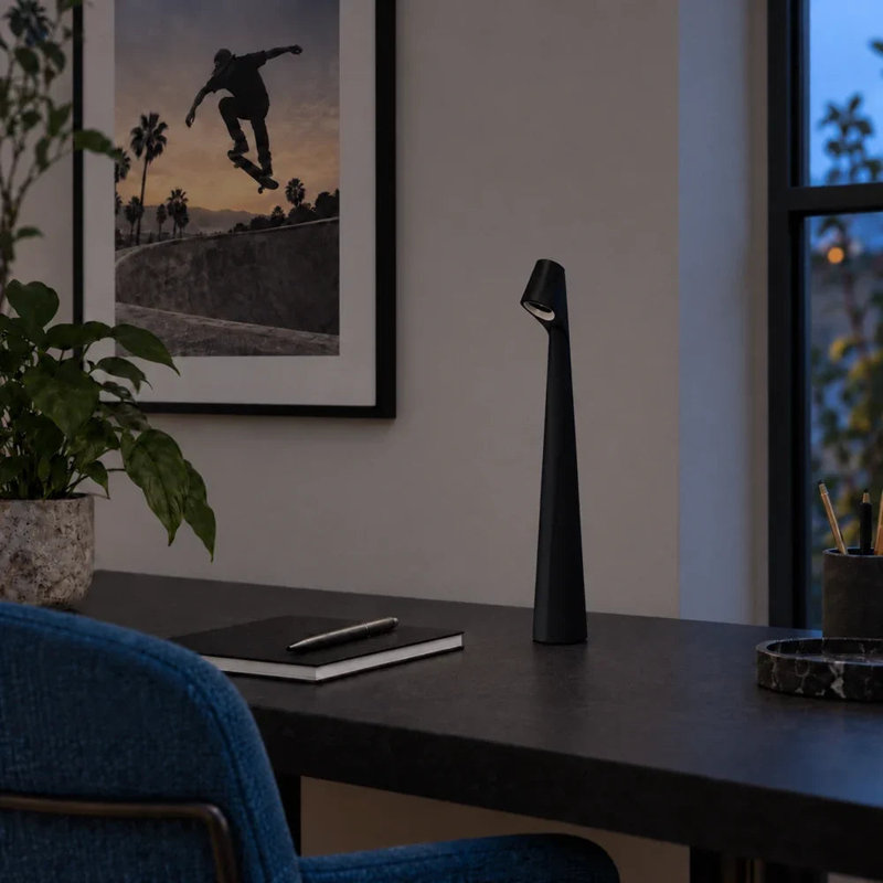 Flare Cordless Table Lamp, Gray