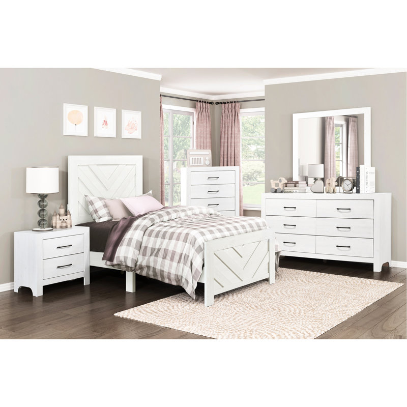 Modern Bedroom Twin Bed - White And Comfortable Sleeping Contemporary Quality Construction Style