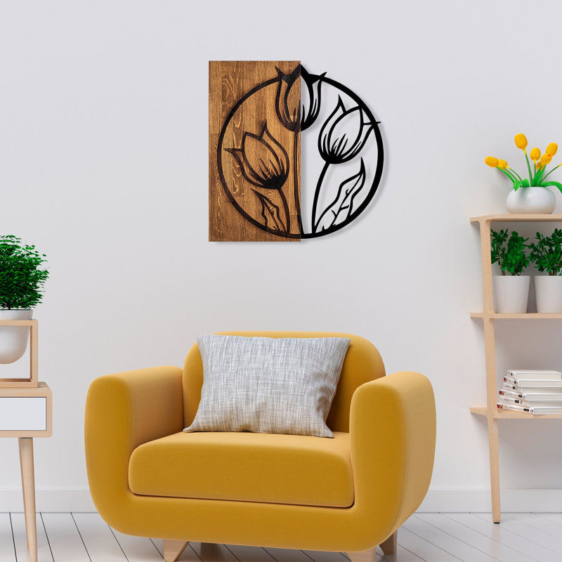 Accessoire mural décoratif en bois