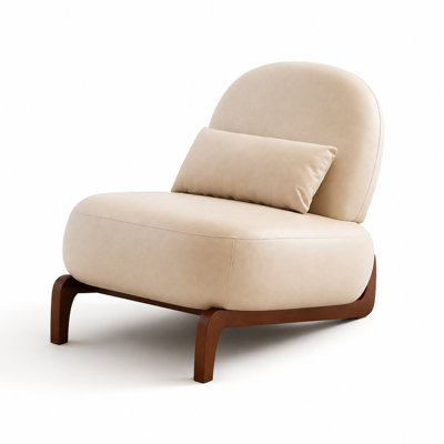 Ensemble de 2 chaises d'appoint sans accoudoirs avec des pieds en bois massif robustes, des sièges rembourrés en similicuir de qualité supérieure avec un coussin moelleux épais, des chaises de lecture polyvalentes et confortables, idéales pour le salon et la chambre à coucher