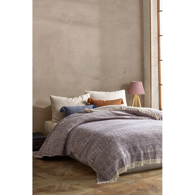 Courtepointe 100% coton Davidenko, Mauve