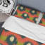Ensemble de housse de couette orange et vert Ikat Ogee-168582423