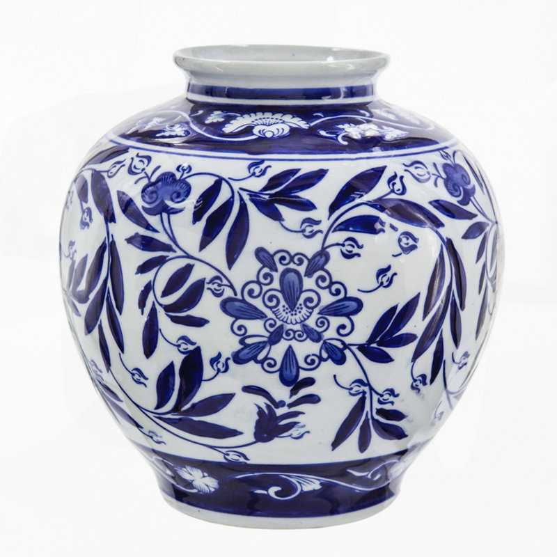 Blue & White Decorative Vase