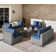 6 - Person Outdoor Rattan Patio Set with Cushions