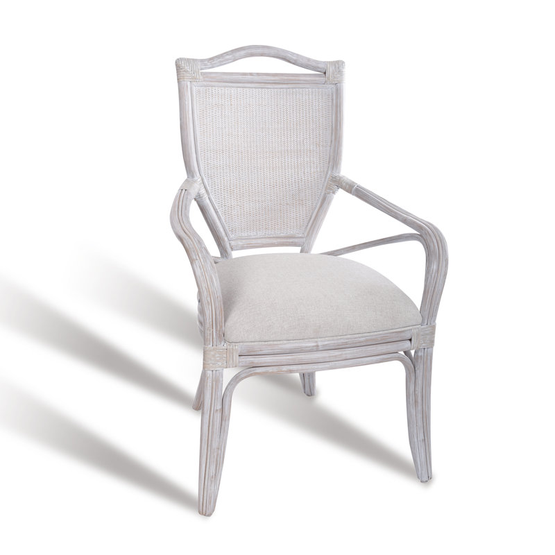 Damontrio 19'' H Upholstered Armchair, Light Gray, Rustic Driftwood