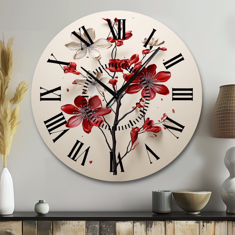 Horloge murale Minimalisme rouge, Grand