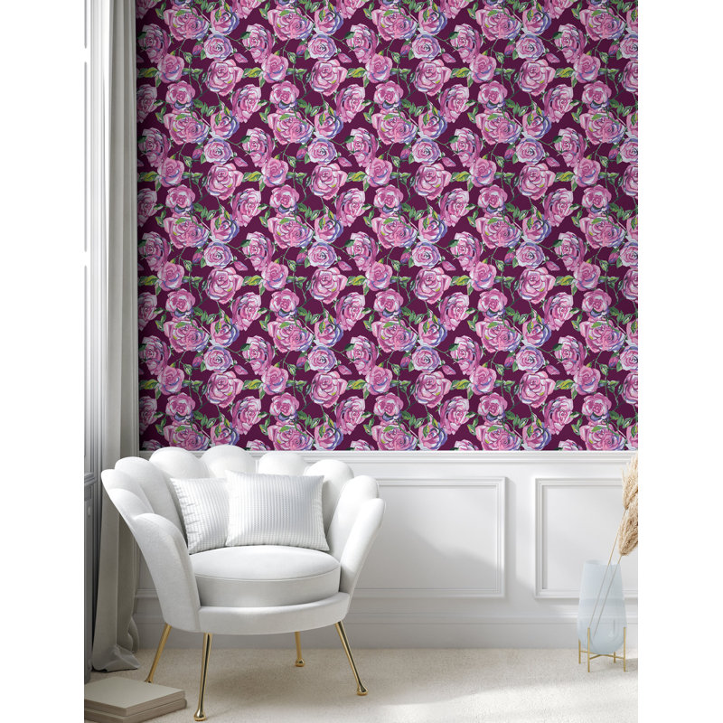 Shynel Roll, Lilac Fern Green Purple, 100" L x 13" W
