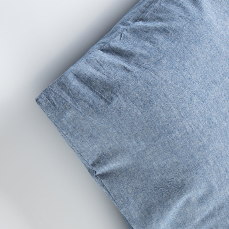 100% Cotton Pillowcase - Set of 2, Queen Pillowcase, Denim Blue