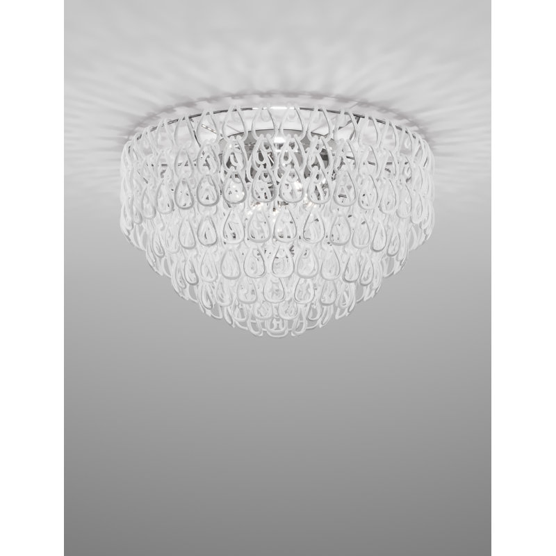 Minigiogali Ceiling Lamp 80 Crystal Transparent Matt Bronze 1 E26 Ul 1, Glossy Chrome, White
