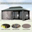 Pavillon de jardin en acier galvanisé L 14 pi. D Pavillon de jardin en aluminium