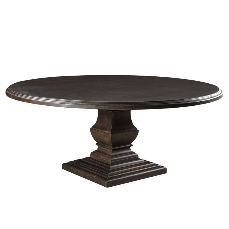 Nimes Round Solid Wood Dining Table, 72" L x 72" W