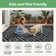 Shimeek Outdoor Mat for Patio Clearance, Waterproof Reversible Plastic Camping Rugs,Black & Gray