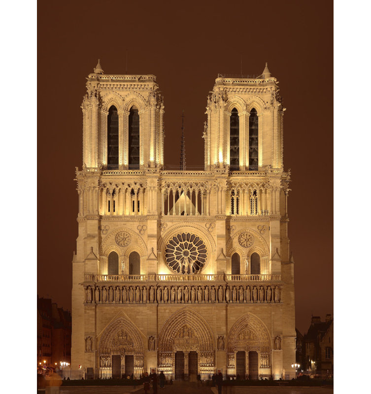 Notre Dame, Paris, H 18 po x l 14 po
