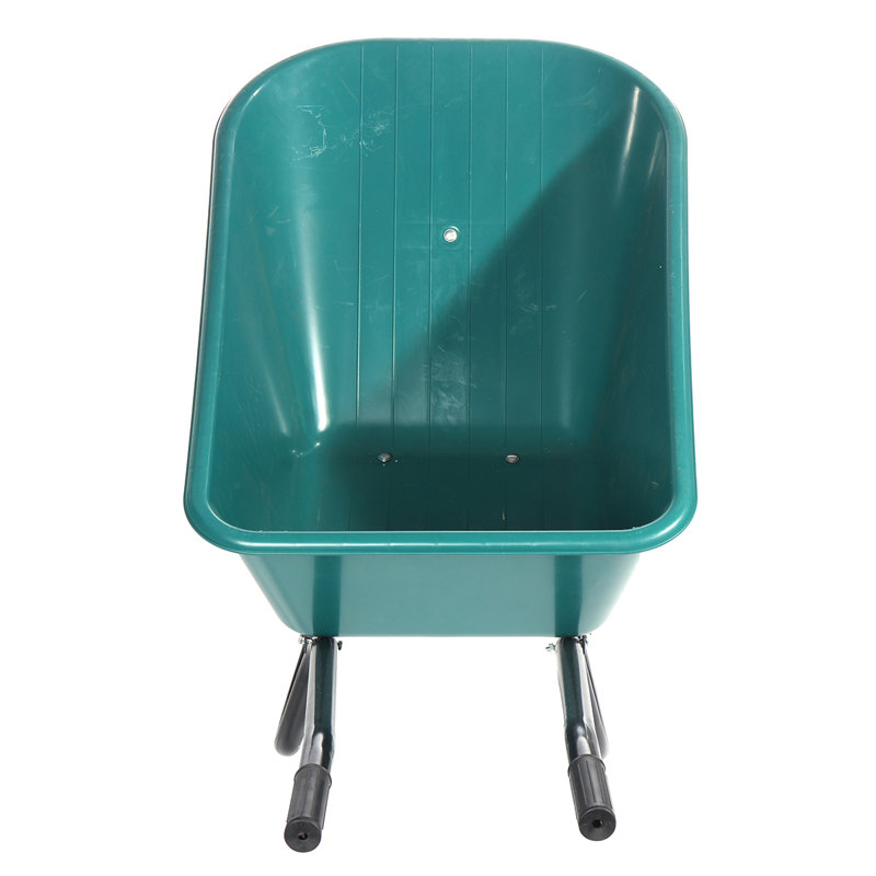 Varrick Metal Wheelbarrow Planter, Green