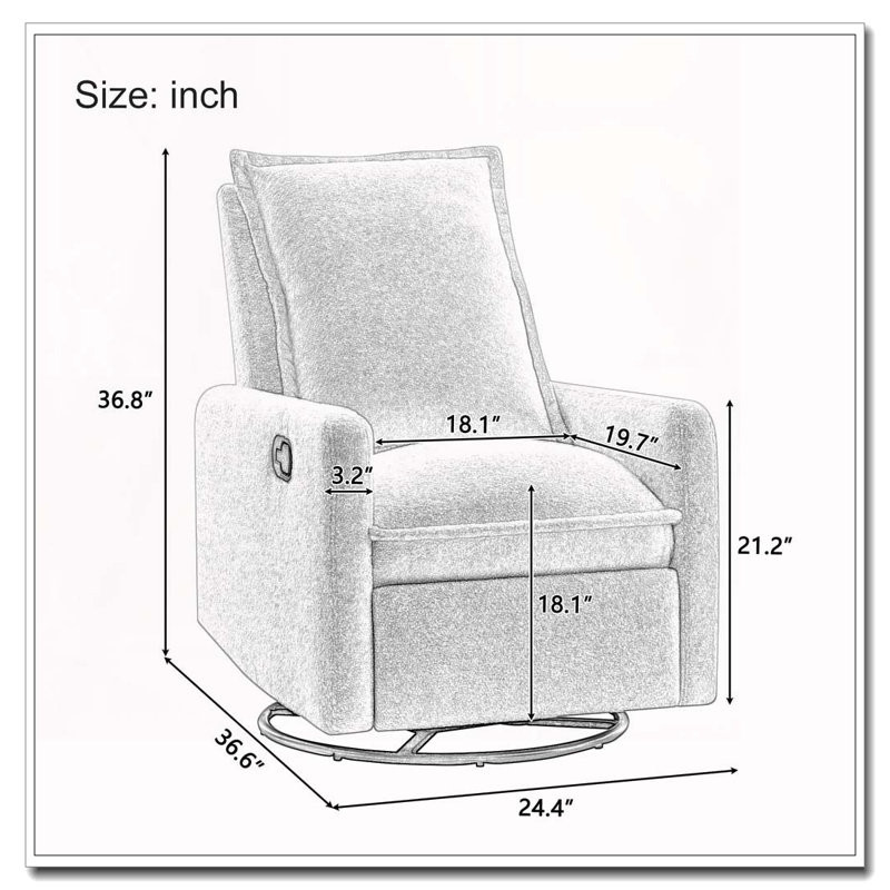 Fauteuil inclinable et pivotant, Blanc