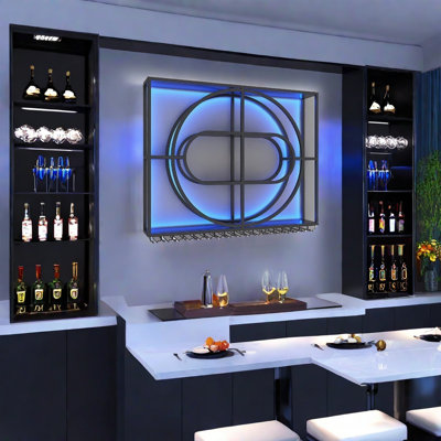 Creative wall-mounted wine rack by L Wall-hanging Wine Rhythm