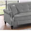 Canapé réglable contemporain en tissu brûlé avec canapé de rangement en peluche 1 pièce Futon avec coussins à dossier capitonné-1575892898