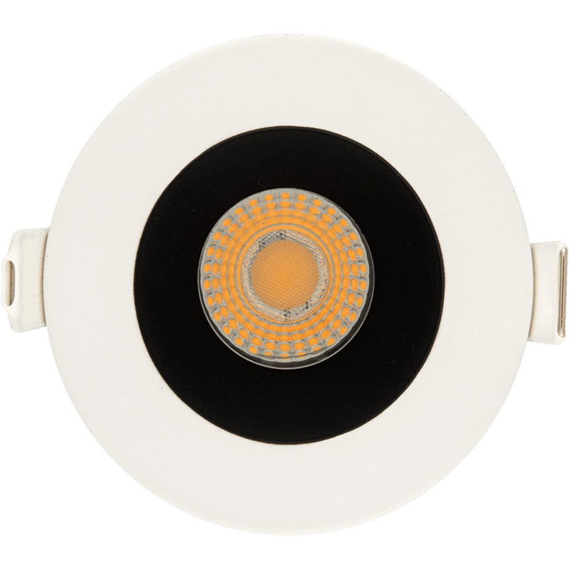 2'' Dimmable Air-Tight IC Rated Recessed Lighting Kit, Noir / blanc